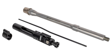 Rosco Manufacturing Purebred 14.5" .223 Wylde 1:8 Mid-Length Sauce Pack Barrel Kit w/ BCG & Gas System - Sandblasted Stainless