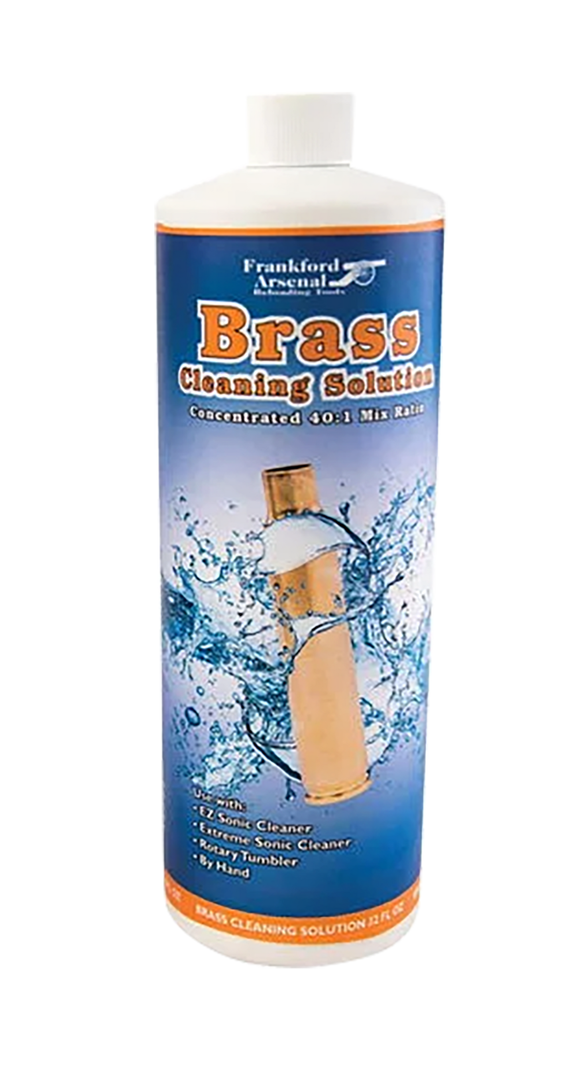 Frankford Arsenal 878787 Ultrasonic Brass Cleaning Solution 32 oz Bottle