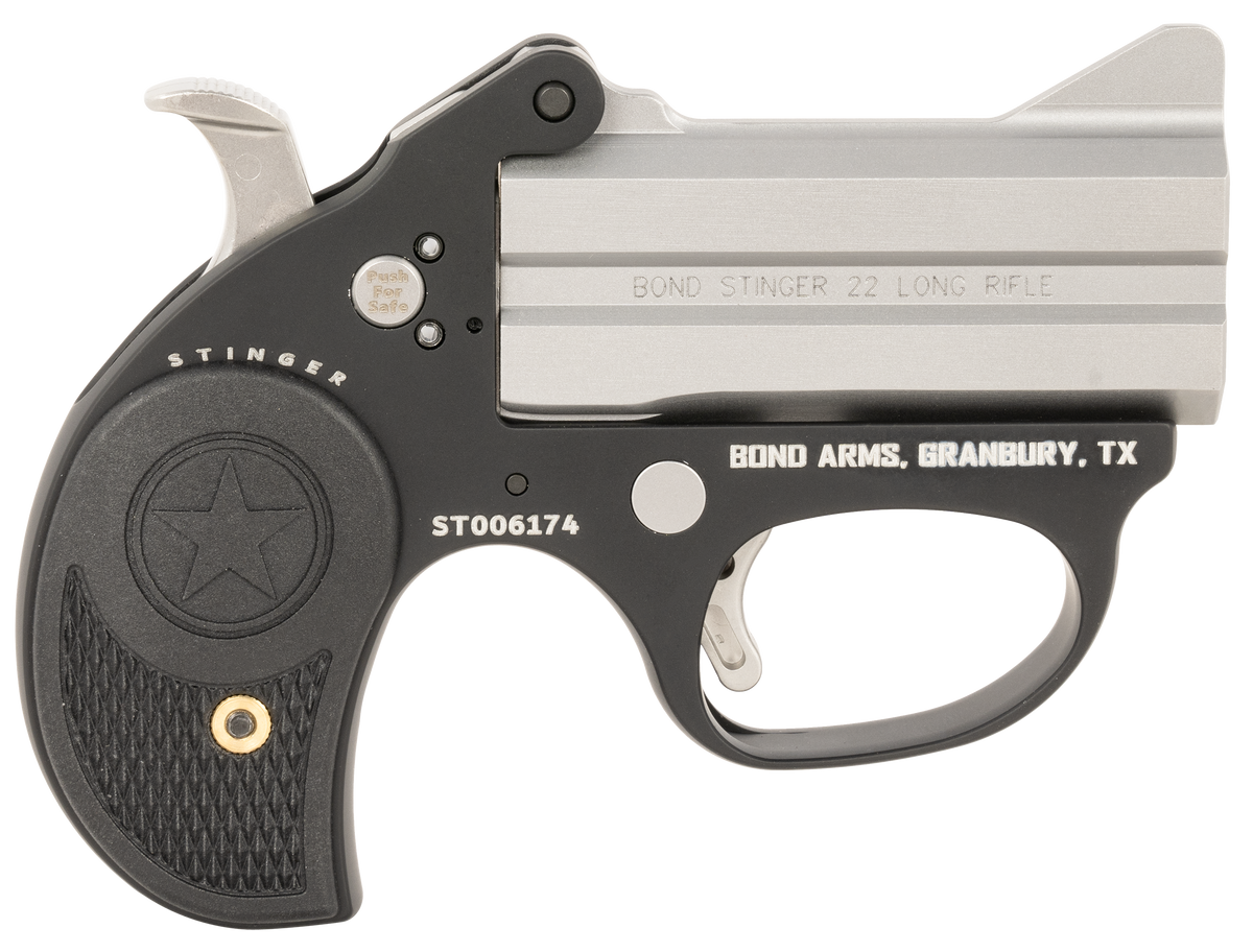 Bond Arms Stinger 22 LR 3" 2rd Break-Action Pistol - Matte Stainless Barrel/Black Anodized Aluminum Frame