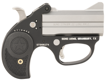 Bond Arms Stinger 22 LR 3" 2rd Break-Action Pistol - Matte Stainless Barrel/Black Anodized Aluminum Frame