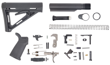 DPMS Panther Arms MOE PPT AR-15 Lower Build Kit - Magpul MOE Black Grip & Stock