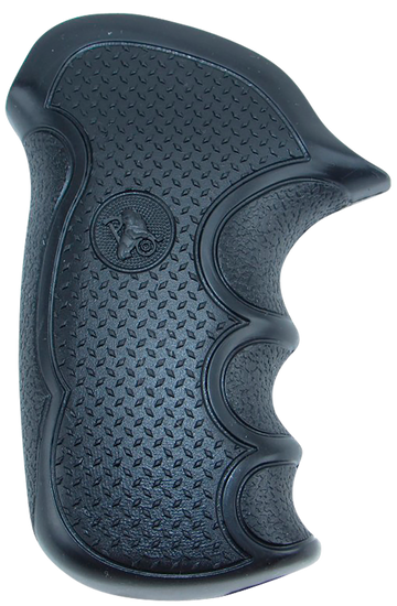 Pachmayr Diamond Pro Grip Taurus Compact Public Defender Black Rubber w/Finger Grooves