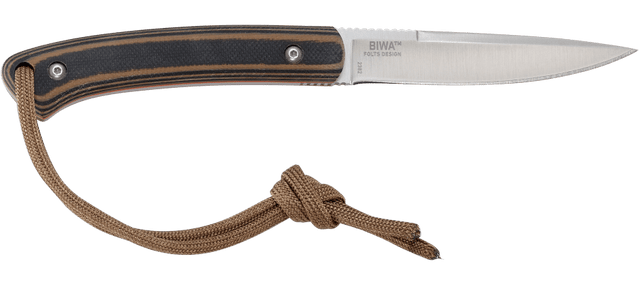 Columbia River Biwa 3.02" Fixed Drop Point Plain 8Cr13MoV Brown/Black G10 - 2382C