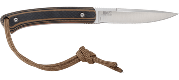 Columbia River Biwa 3.02" Fixed Drop Point Plain 8Cr13MoV Brown/Black G10 - 2382C