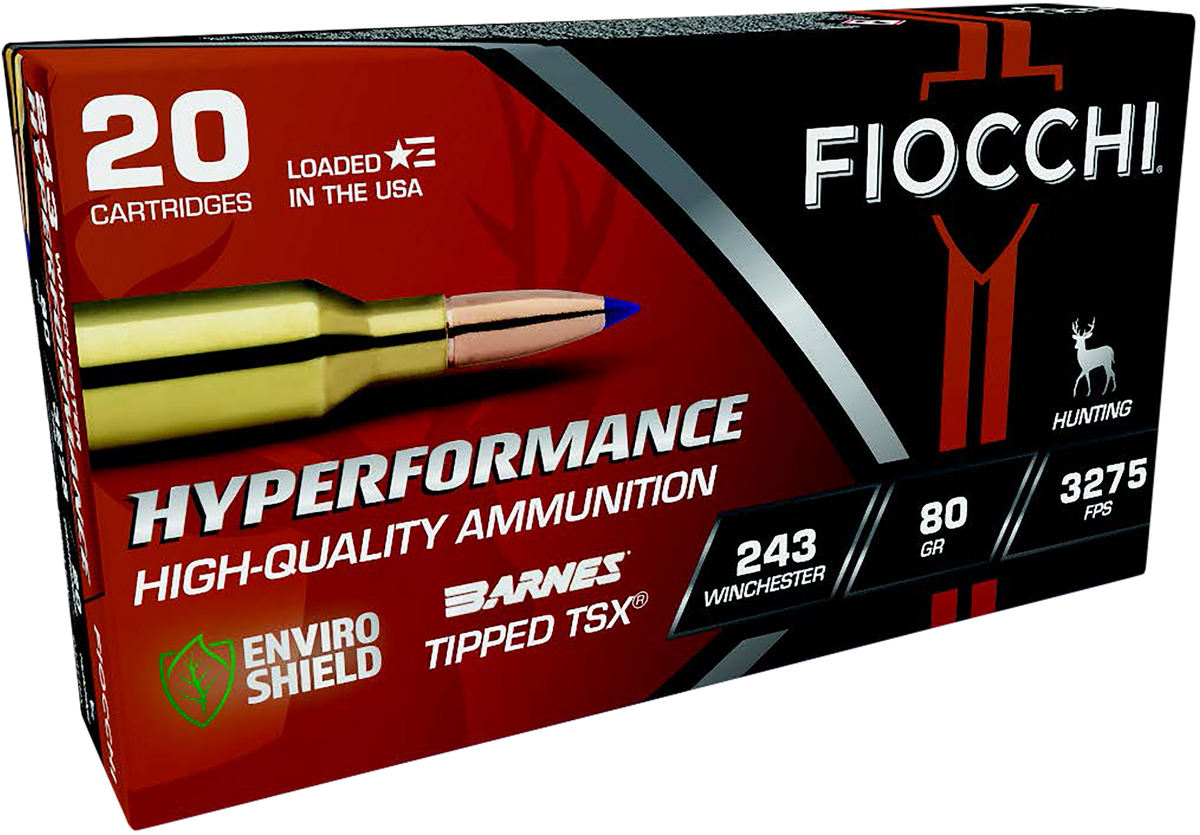 Fiocchi Hyperformance 243 Win 80gr Barnes Tipped TSX 20-Rd - Box or Case