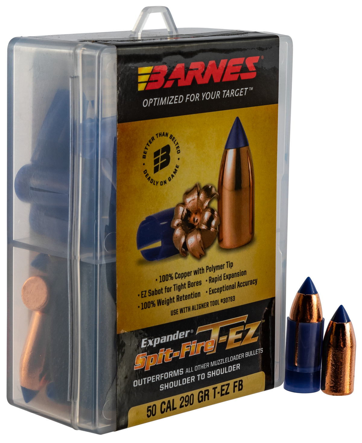 Barnes Bullets Spit-Fire T-EZ Muzzleloader 50 Cal 290gr Polymer Tip 15/Box