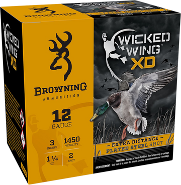 Browning Ammo Wicked Wing XD 12 Gauge 3" 1 1/4 oz #2 Shot - Box or Case