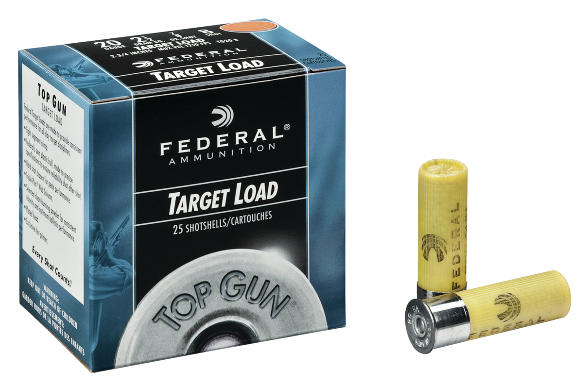 Federal Top Gun 20 Gauge 2.75" 7/8 oz #8 Shot - Box or Case