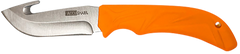 Accusharp 729C Gut Hook 3.5" Fixed Blade Knife - Blaze Orange Handle