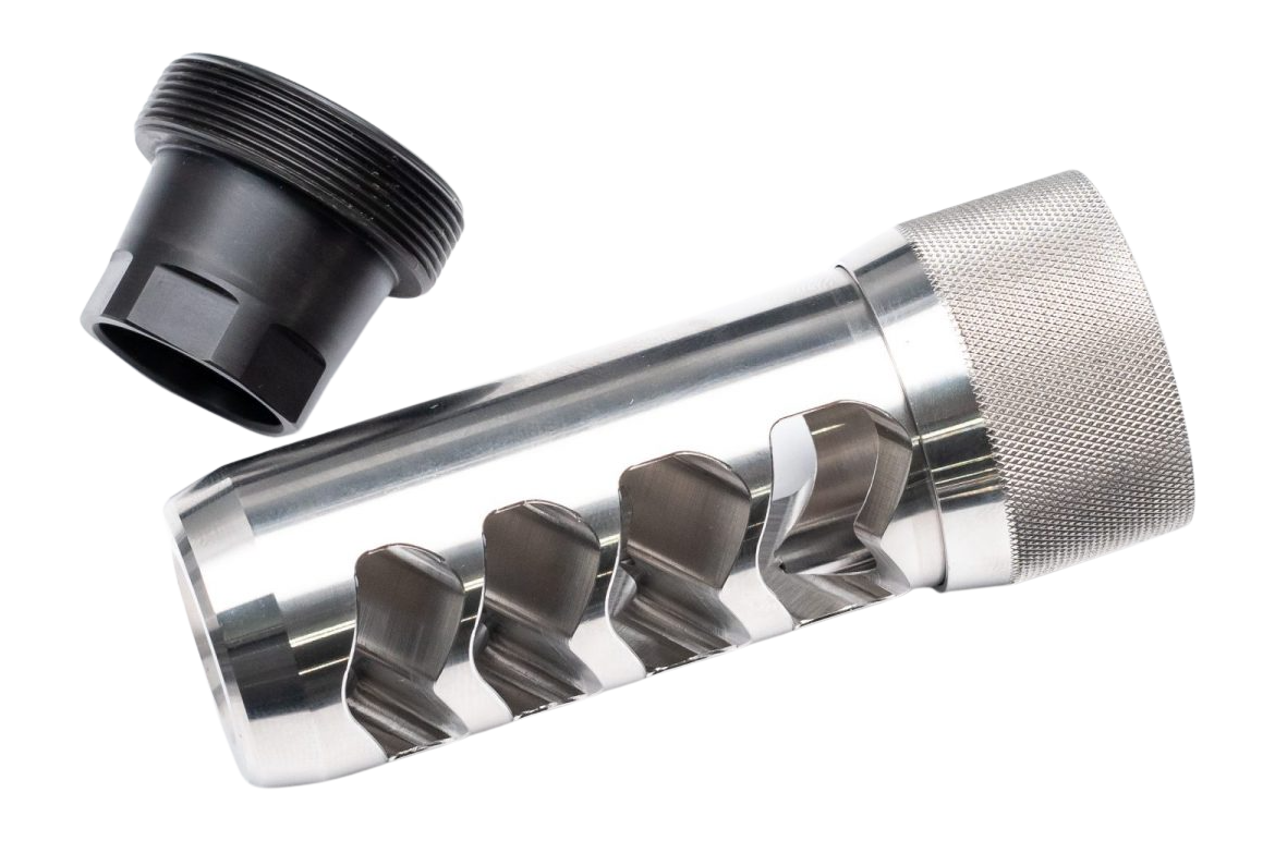 Area 419 Firearms Sidewinder Self-Timing Muzzle Brake 30 Cal 3/4x24 Stainless