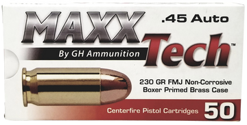 MaxxTech PTGB45B 45 ACP 230gr FMJ 50-Rd Box - Box or Case