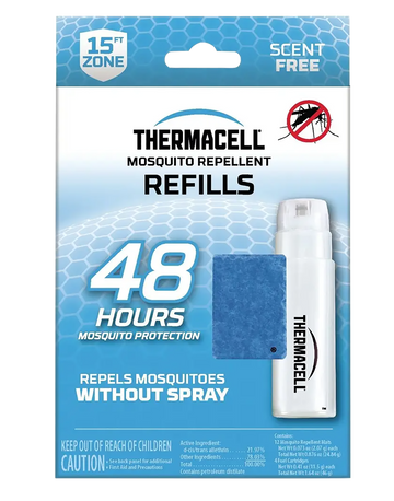 Thermacell R4 Repellent Refill 15 ft 4 Fuel Cartridges/12 Mats