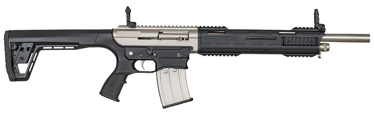 Tokarev USA TAR 12MP 12 Gauge 3" 5+1 18.50" Semi-Auto AR-Style Shotgun - Electroless Nickel