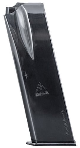 Mec-Gar MGBRHP15N Standard 9mm Luger 15rd Nickel - Fits Browning Hi-Power / Springfield SA-35