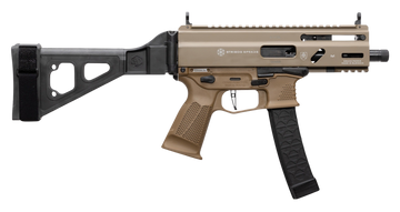 Grand Power Stribog SP9A3S 9mm Luger 5.5" 30+1 Semi-Auto Pistol w/ SB Tactical Brace - Flat Dark Earth