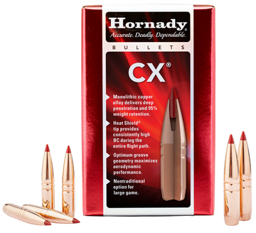 Hornady CX .338 Cal 225 gr Copper Solid Reloading Bullets - 50/Box