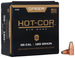 Speer Ammo Hot-Cor .358 180gr Spitzer Soft Point Reloading Bullets - 100/Box