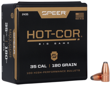 Speer Ammo Hot-Cor .358 180gr Spitzer Soft Point Reloading Bullets - 100/Box