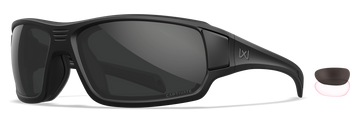 Wiley X Breach 2.5 CAPTIVATE Grey/Clear Lens Matte Black Frame Safety Glasses