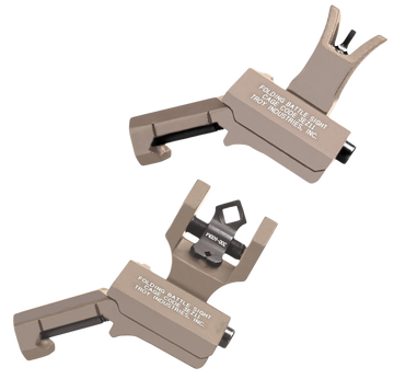 Troy Industries 45 Degree Offset BattleSight Set M4 Front & Dioptic Rear - FDE