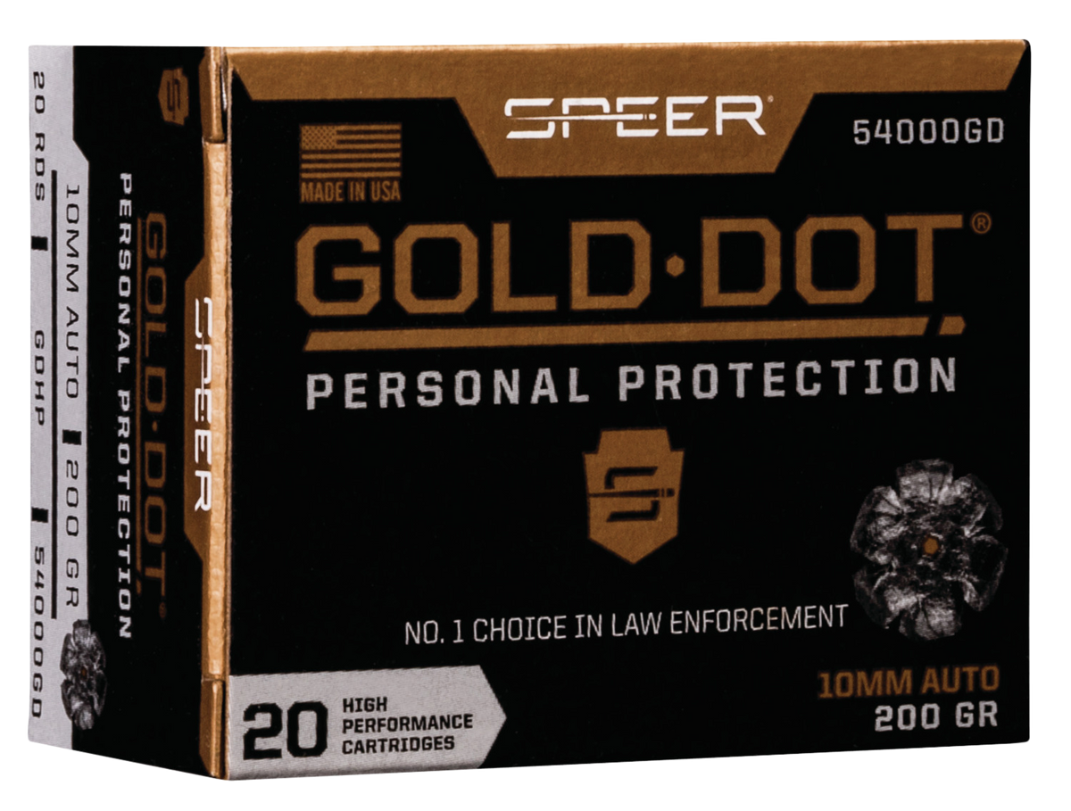 Speer Ammo Gold Dot Personal Protection 10mm Auto 200gr Hollow Point - Box or Case