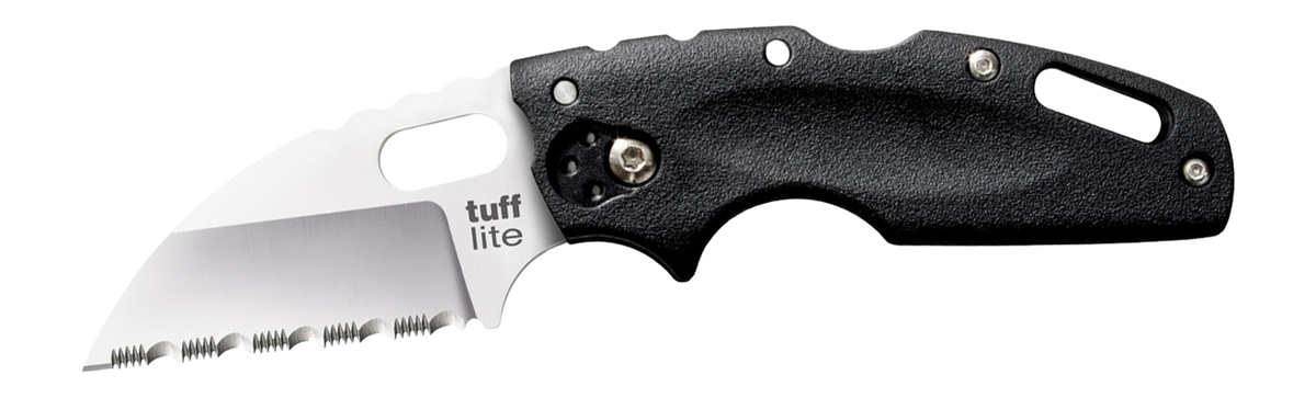 Cold Steel 20LTS Tuff Lite 2.5" Folding Serrated AUS-8A SS Black Griv-Ex Handle