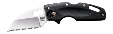 Cold Steel 20LTS Tuff Lite 2.5" Folding Serrated AUS-8A SS Black Griv-Ex Handle