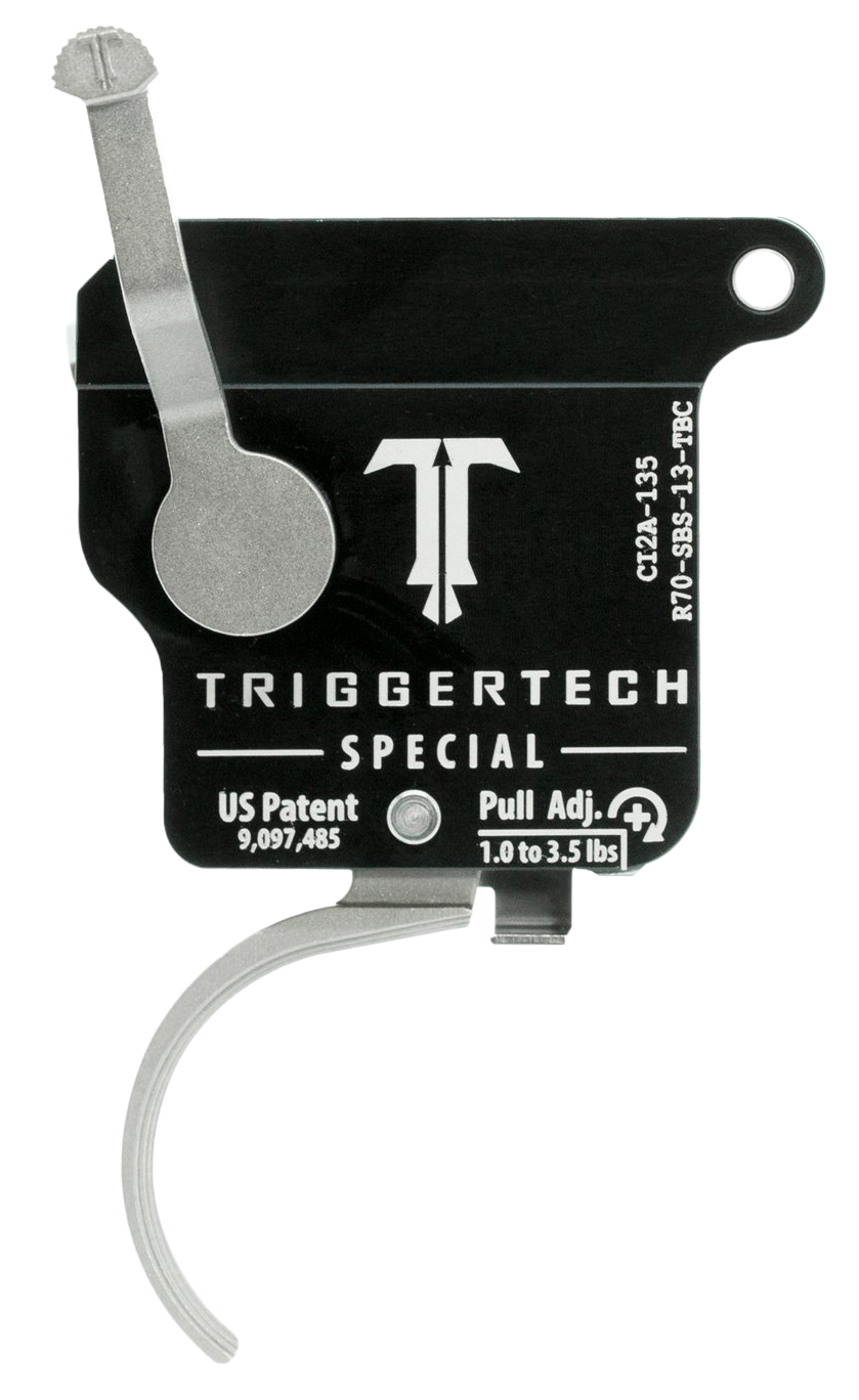 TriggerTech Special Remington 700 1-3.5 lb Single-Stage Traditional Curved Trigger w/ Bolt Release - Right Hand - Stainless