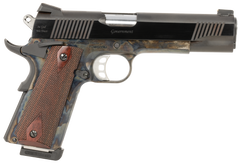 Tyler Gun Works Custom 1911 Government 45 ACP 5" 7+1 Semi-Auto Pistol - Color Case Frame / Blued Serrated Slide