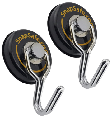 SnapSafe 75914 Magnetic Swivel Hooks 1" 2-Pack - 65 lb Rated
