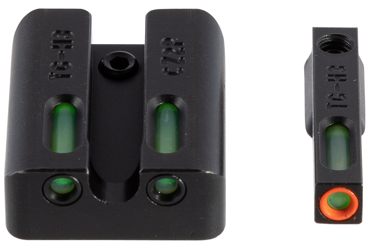 TruGlo TFX Pro CZ P10 Green Tritium Fiber Optic Sight Set