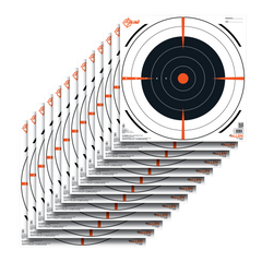 EZ-Aim 15334 Bullseye Hanging Paper Target 12" x 12" Black/White 13 Pack