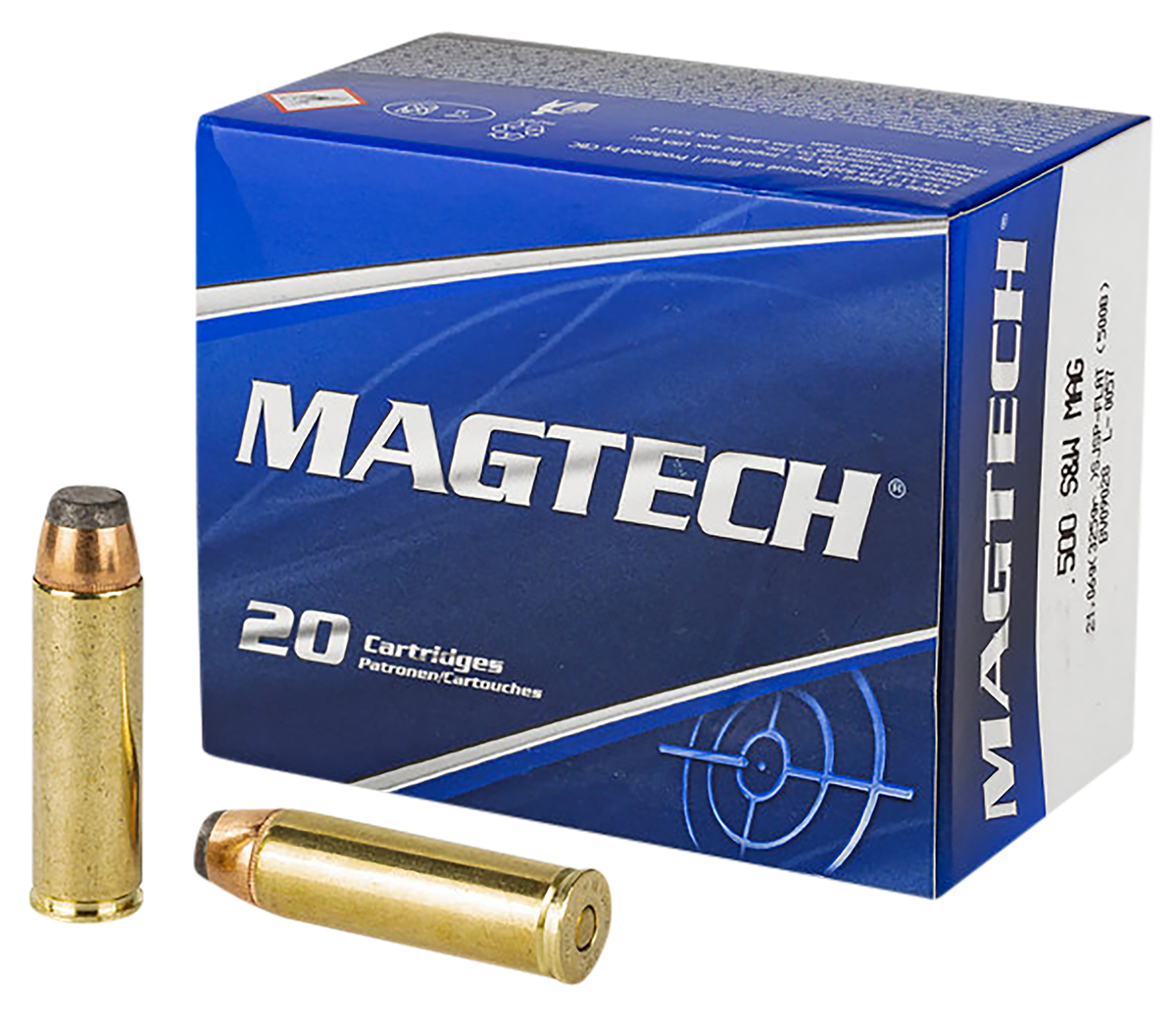 Magtech 500B Range/Training 500 S&W Mag 325gr Semi-Jacketed Soft Point Flat - Box or Case