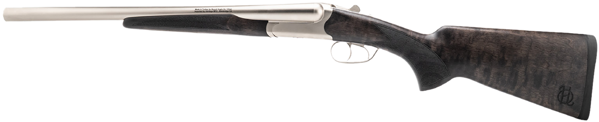 Heritage Mfg Badlander 12 Gauge 18.5" 2-Rd Break-Open Side-By-Side Shotgun - Nickel/Turkish Walnut