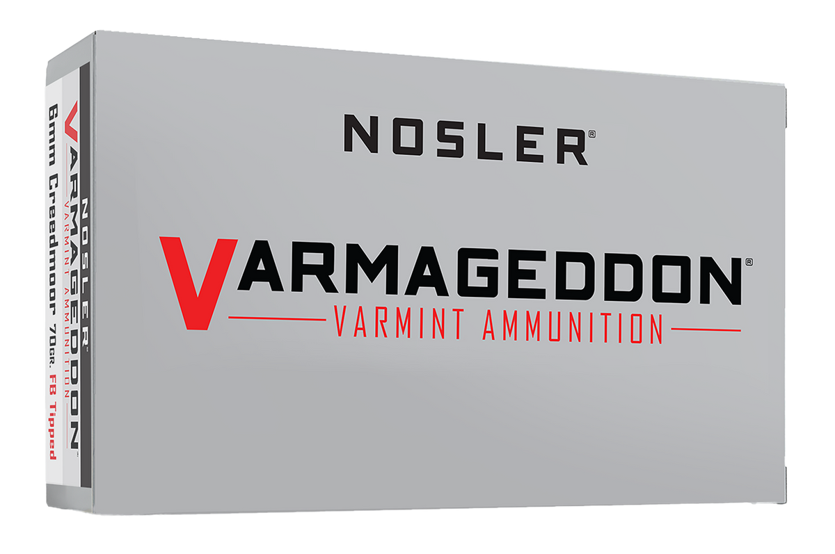 Nosler Varmageddon 6mm Creedmoor 70gr Flat Base Tipped - Box or Case