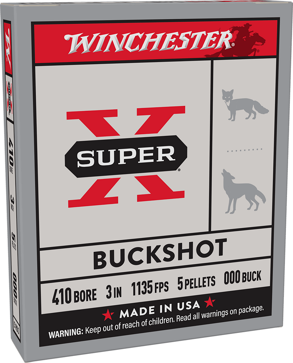 Winchester Super-X 410 Gauge 3" 000 Buck 5 Pellets 5 Rd - Box or Case