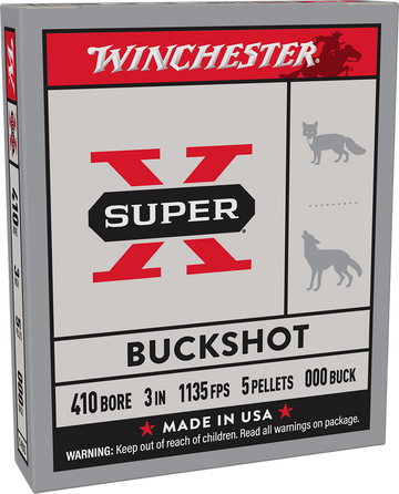 Winchester Super-X 410 Gauge 3" 000 Buck 5 Pellets 5 Rd - Box or Case