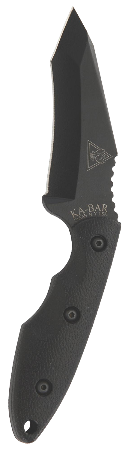 Ka-Bar 2486 TDI Hell Fire 3.56" Fixed Recurve Tanto Plain 1095 Cro-Van Black Ultramid Handle Fixed Blade Knife