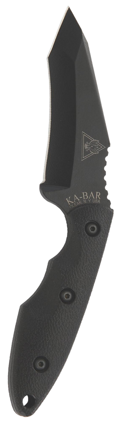 Ka-Bar 2486 TDI Hell Fire 3.56" Fixed Recurve Tanto Plain 1095 Cro-Van Black Ultramid Handle Fixed Blade Knife
