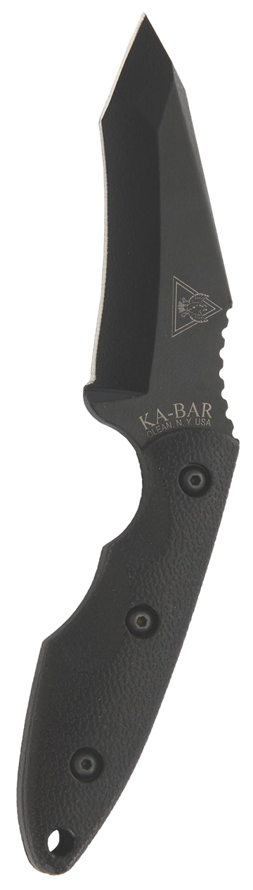 Ka-Bar 2486 TDI Hell Fire 3.56" Fixed Recurve Tanto Plain 1095 Cro-Van Black Ultramid Handle Fixed Blade Knife