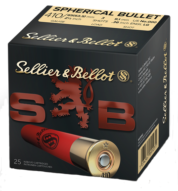 Sellier & Bellot SB410A Hunting 410 Gauge 2.5" 3 Pellets 000 Buck Shot - Box or Case
