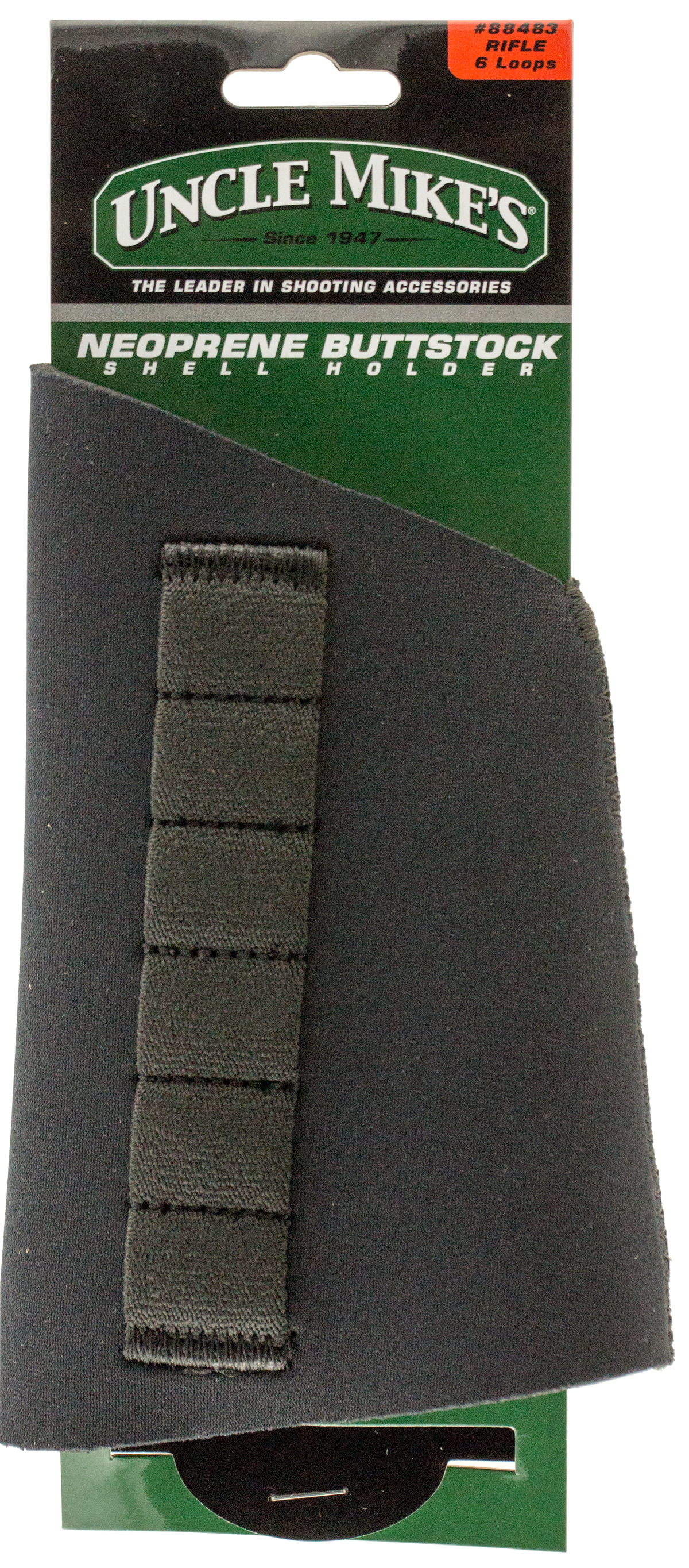 Uncle Mike's 88483 Buttstock Shell Holder Black Neoprene 6-Rd Rifle