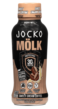 Jocko Fuel Sweet Cream Coffee Protein Shake 12oz - 12 Pack