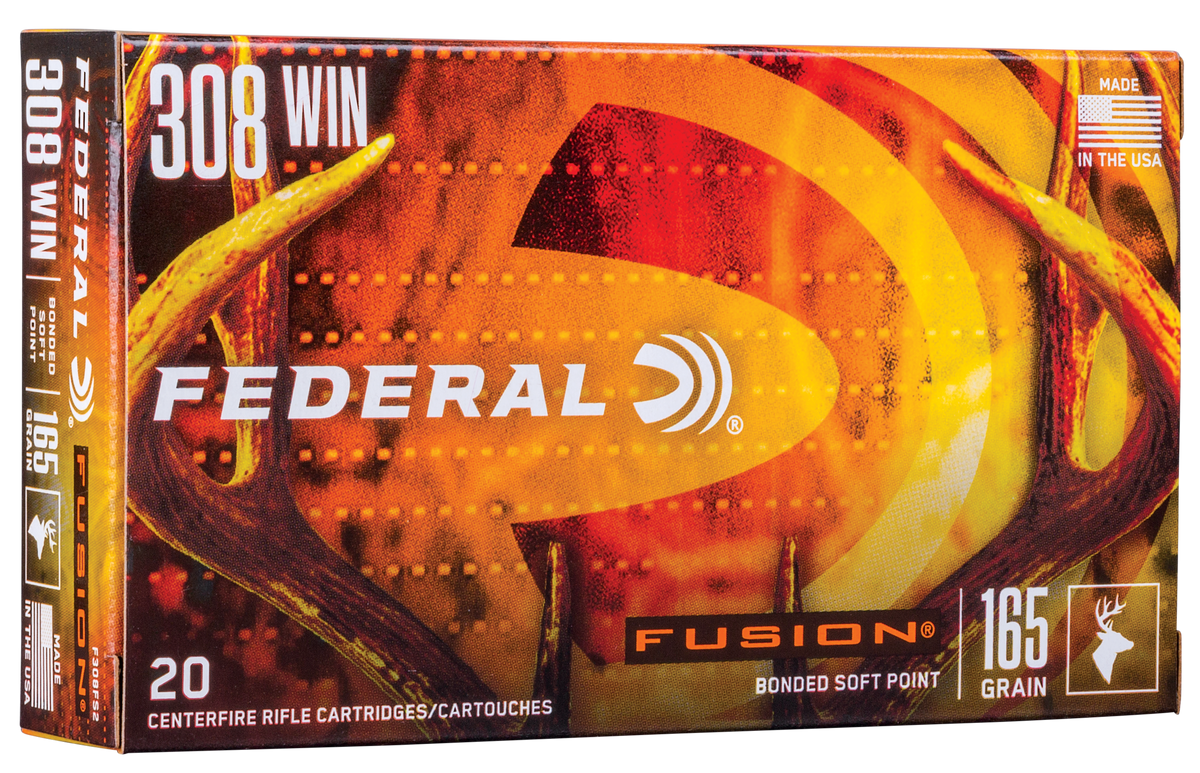 Federal Fusion .308 Winchester 165gr Bonded Soft Point 20rd - Box or Case