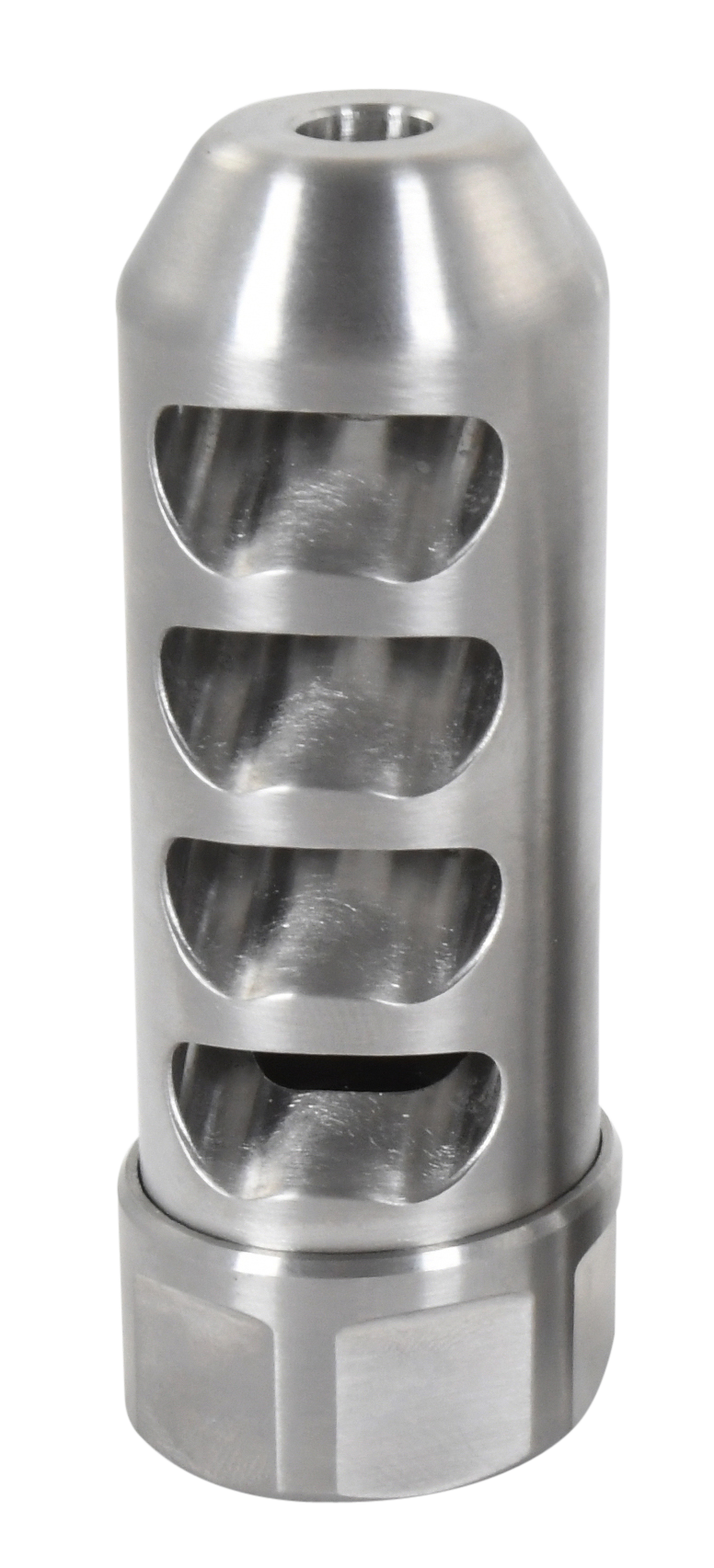 American Precision Arms Gen 2 Fat Bastard .338 Cal 5/8x24 Self-Timing Muzzle Brake - Stainless