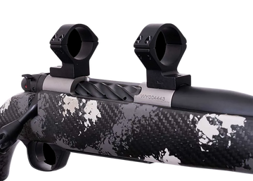 Weatherby W740705 Scope Mount/Ring Combo 30mm Medium Rings Matte Black Alloy - Mark V Magnum 9-Lug Action