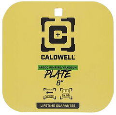 Caldwell 8" AR500 Steel Gong Target 1/4" Thick Yellow - Rimfire/Handgun