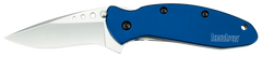 Kershaw Scallion 2.40" Folding Drop Point 420HC SS Knife - Navy Blue Aluminum