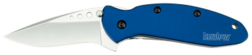 Kershaw Scallion 2.40" Folding Drop Point 420HC SS Knife - Navy Blue Aluminum