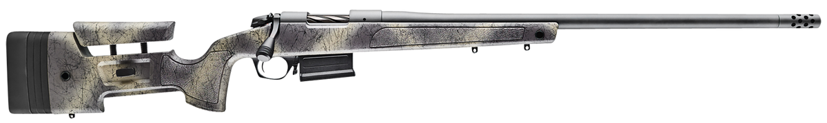 Bergara Rifles B-14 HMR Carbon Wilderness 6.5 PRC 24" 3+1 Bolt-Action Rifle - Woodland Camo Mini-Chassis
